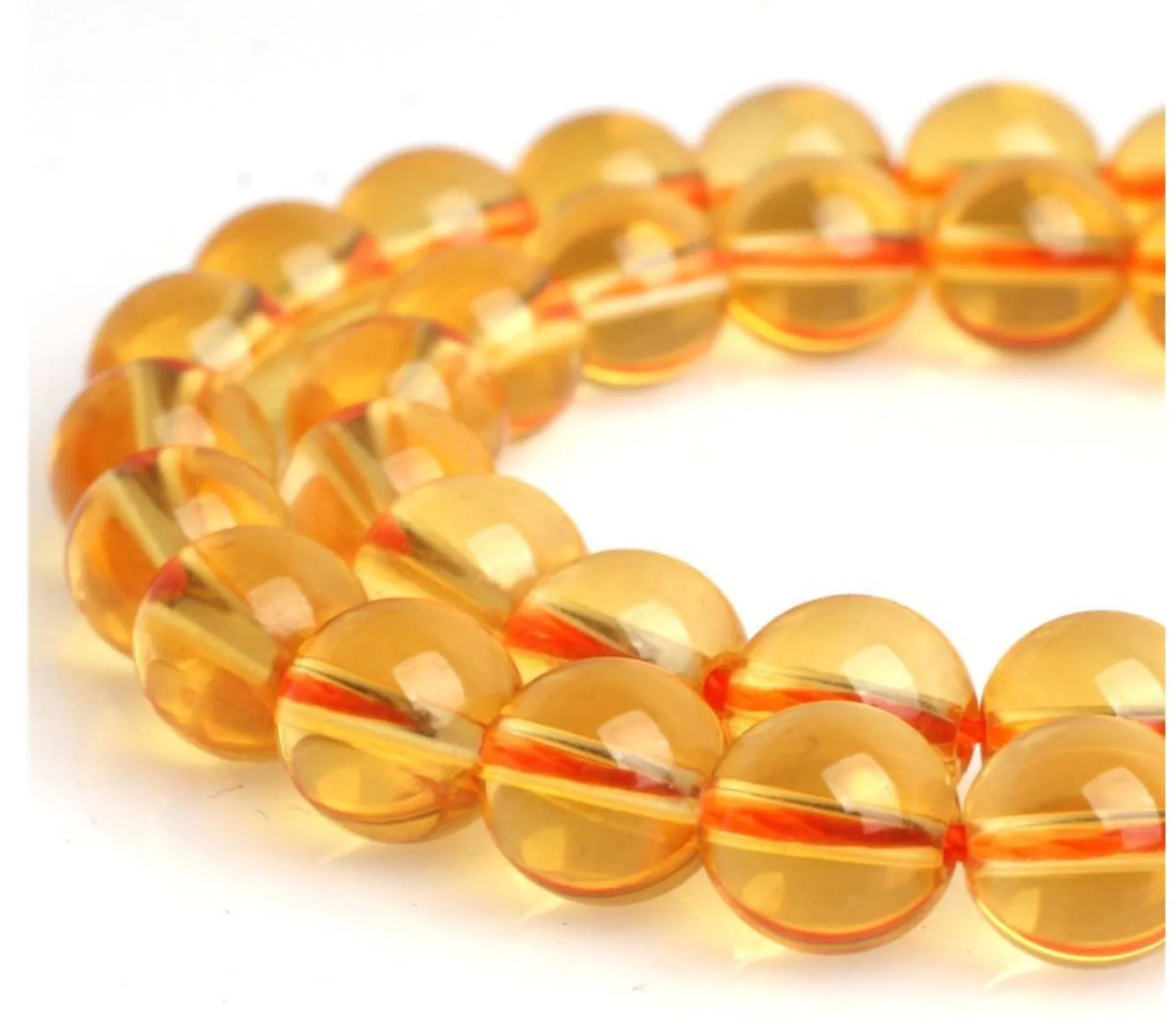 1 Strand Adabele Natural Citrine Yellow Crystal Healing Gemstone 10mm Round Loose Stone Beads (35-38pcs Total) for Jewelry Making GH2-10 10mm (1 Strand) Citrine Crystal