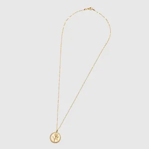 20" Rose Coin Necklace (Gold)