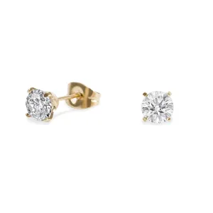 5mm Round CZ Stud Earrings