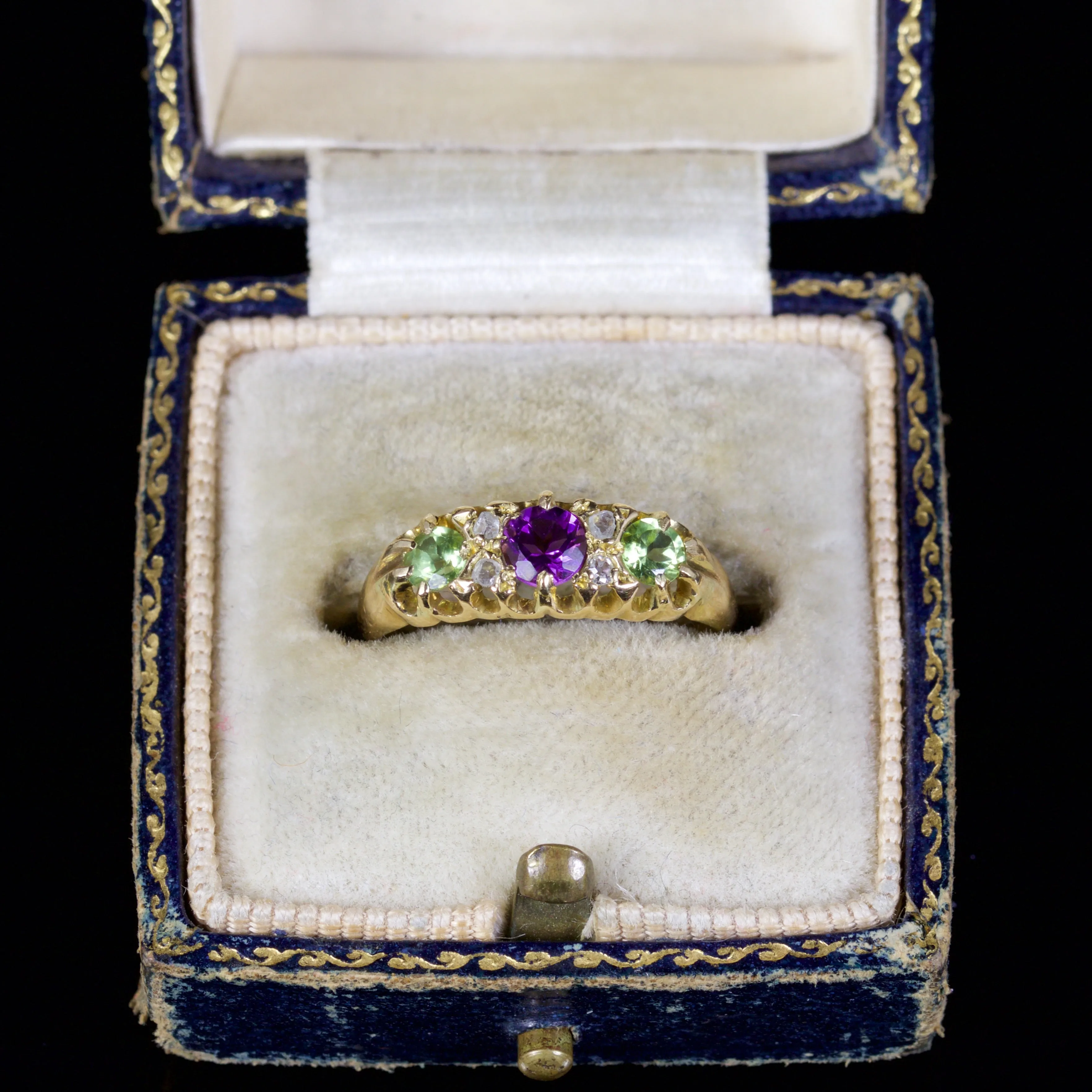 Antique Edwardian Suffragette Ring 18Ct Dated Birmingham 1918