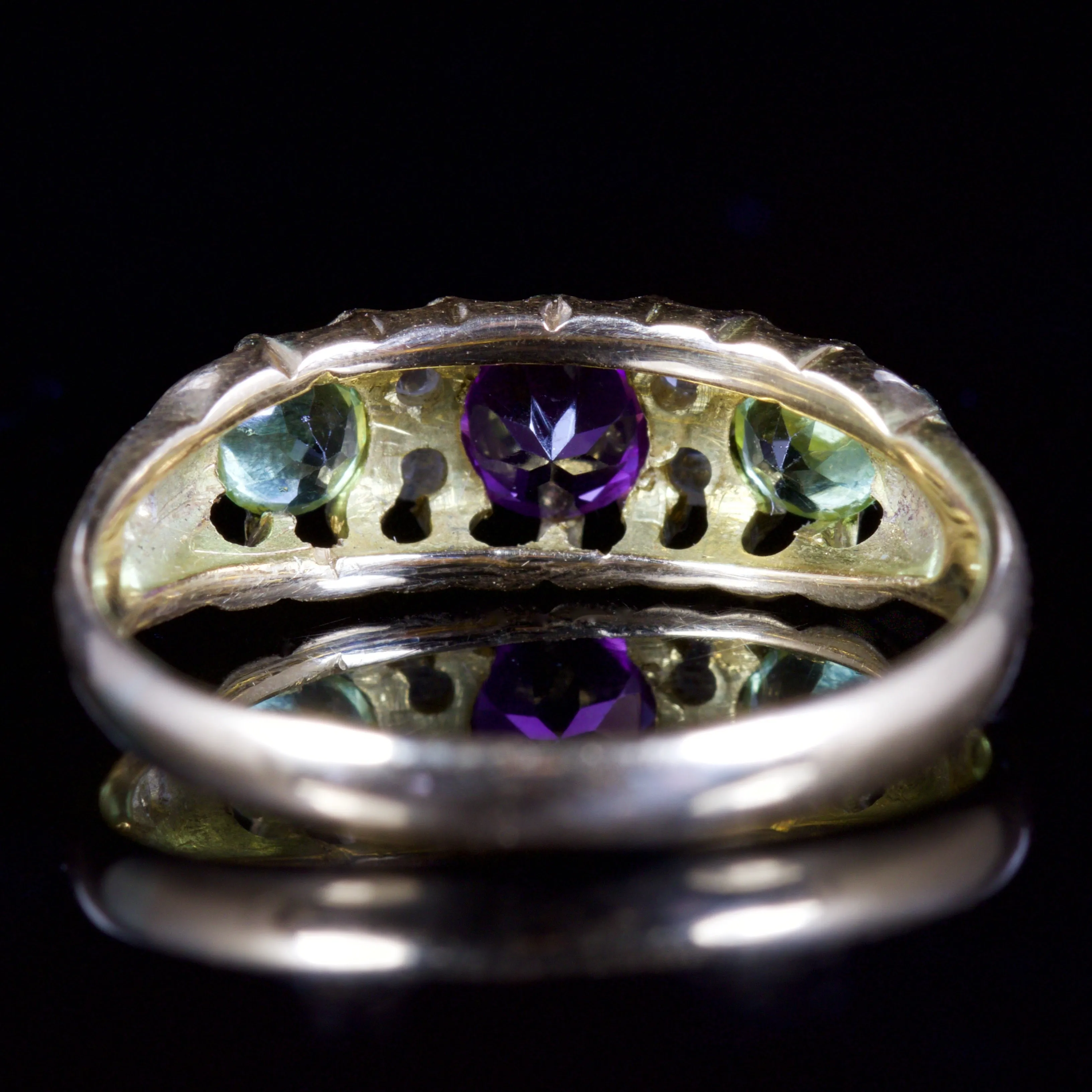 Antique Edwardian Suffragette Ring 18Ct Dated Birmingham 1918