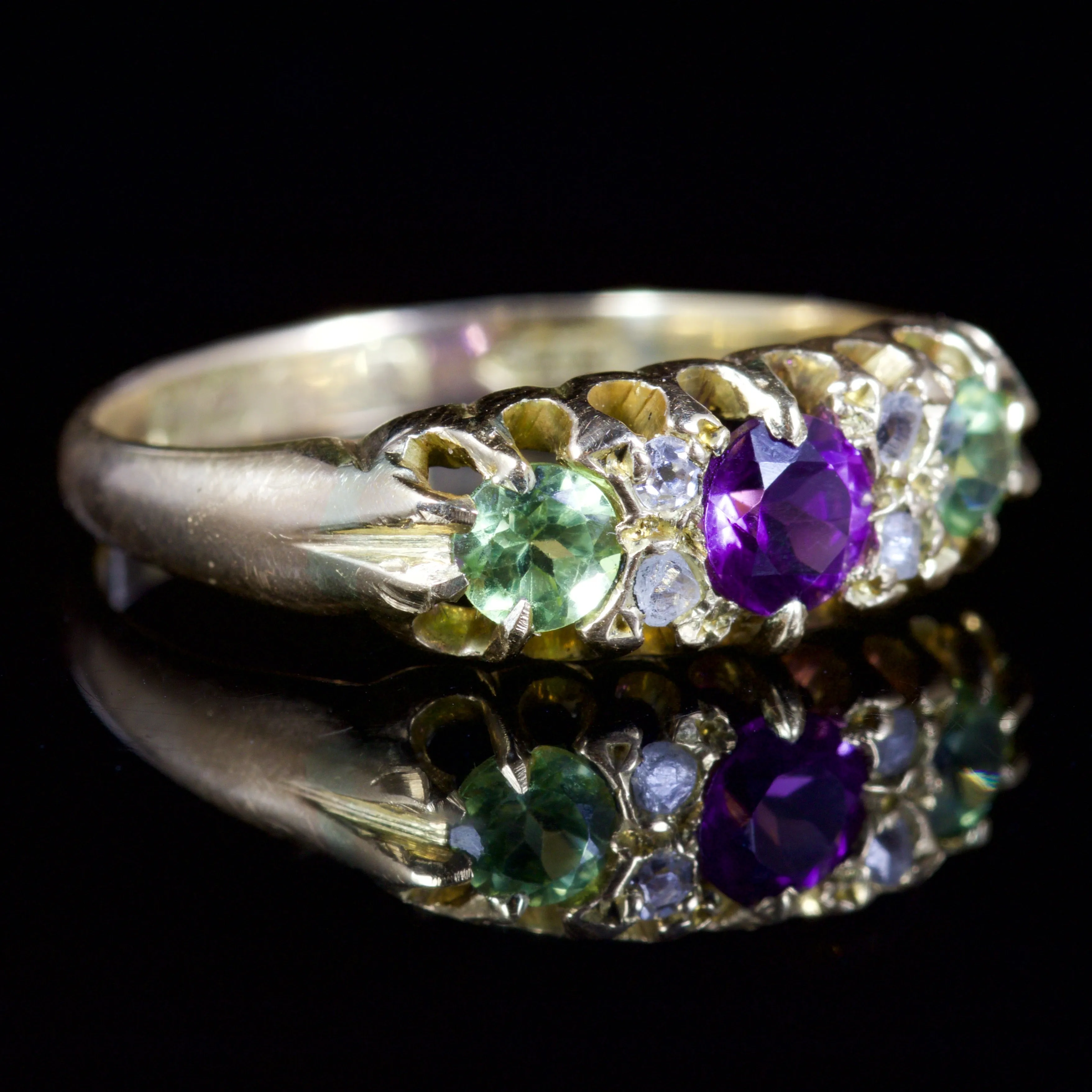 Antique Edwardian Suffragette Ring 18Ct Dated Birmingham 1918