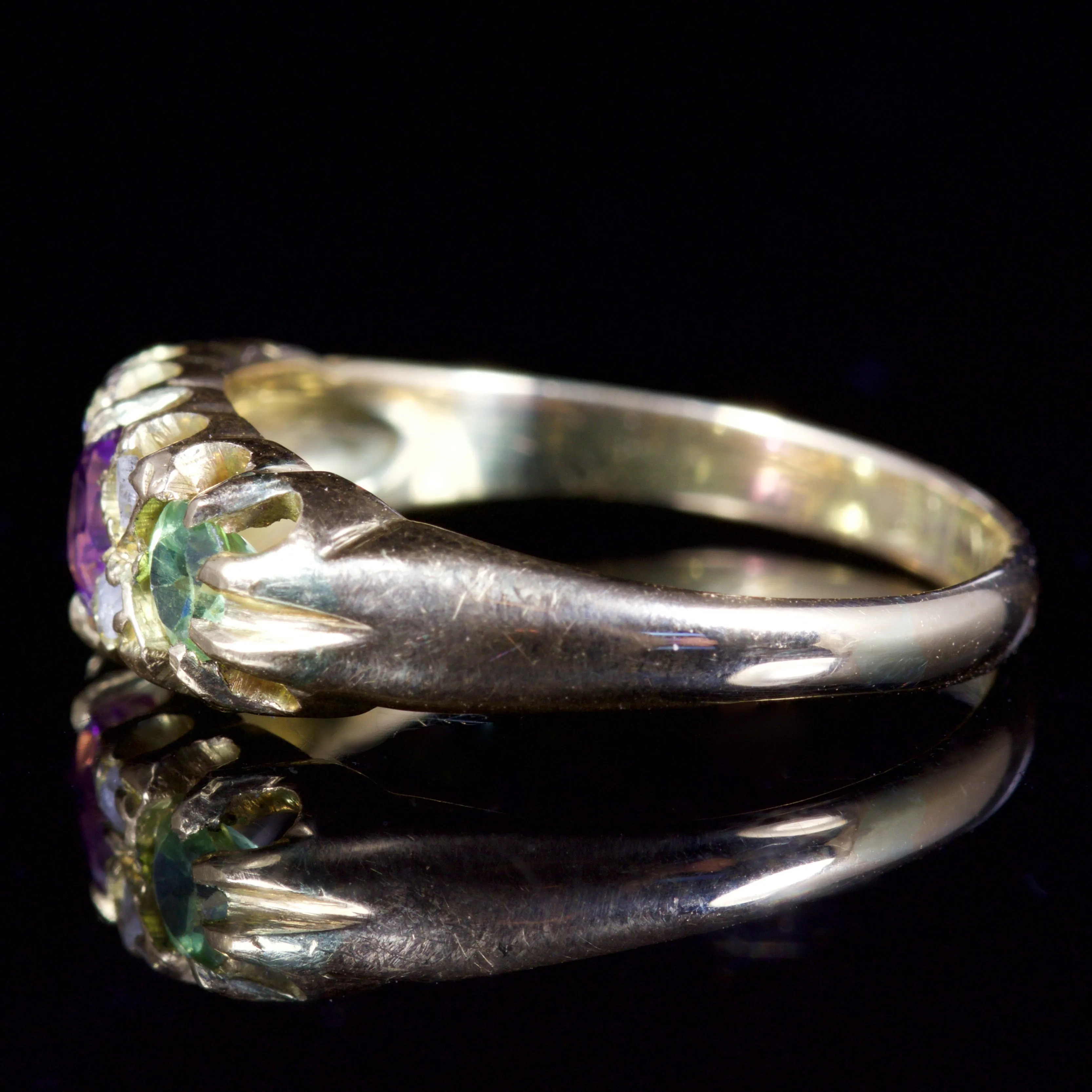 Antique Edwardian Suffragette Ring 18Ct Dated Birmingham 1918