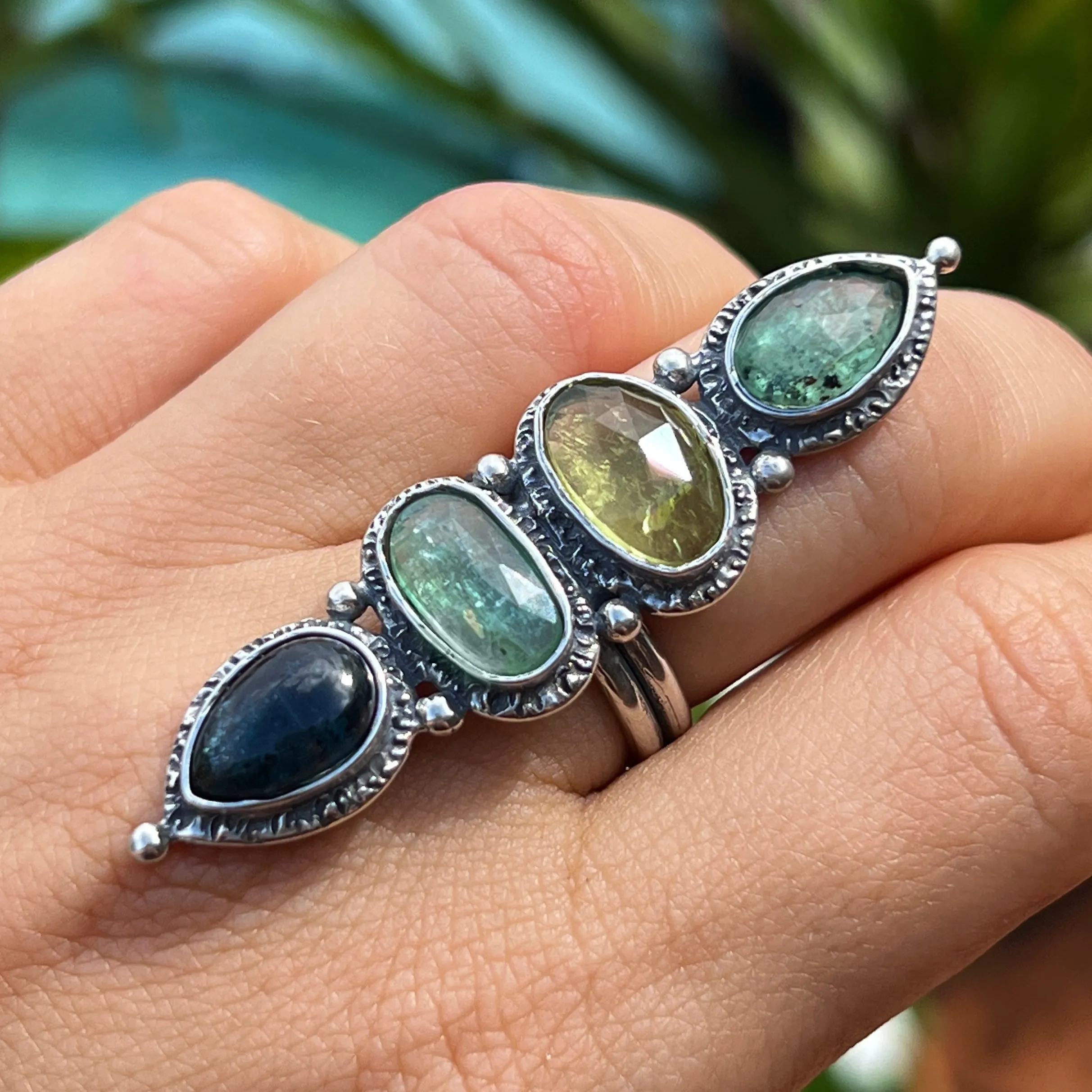 AVAILABLE PRE-ORDER- Kyanite Gypsy Ring- Sz 8