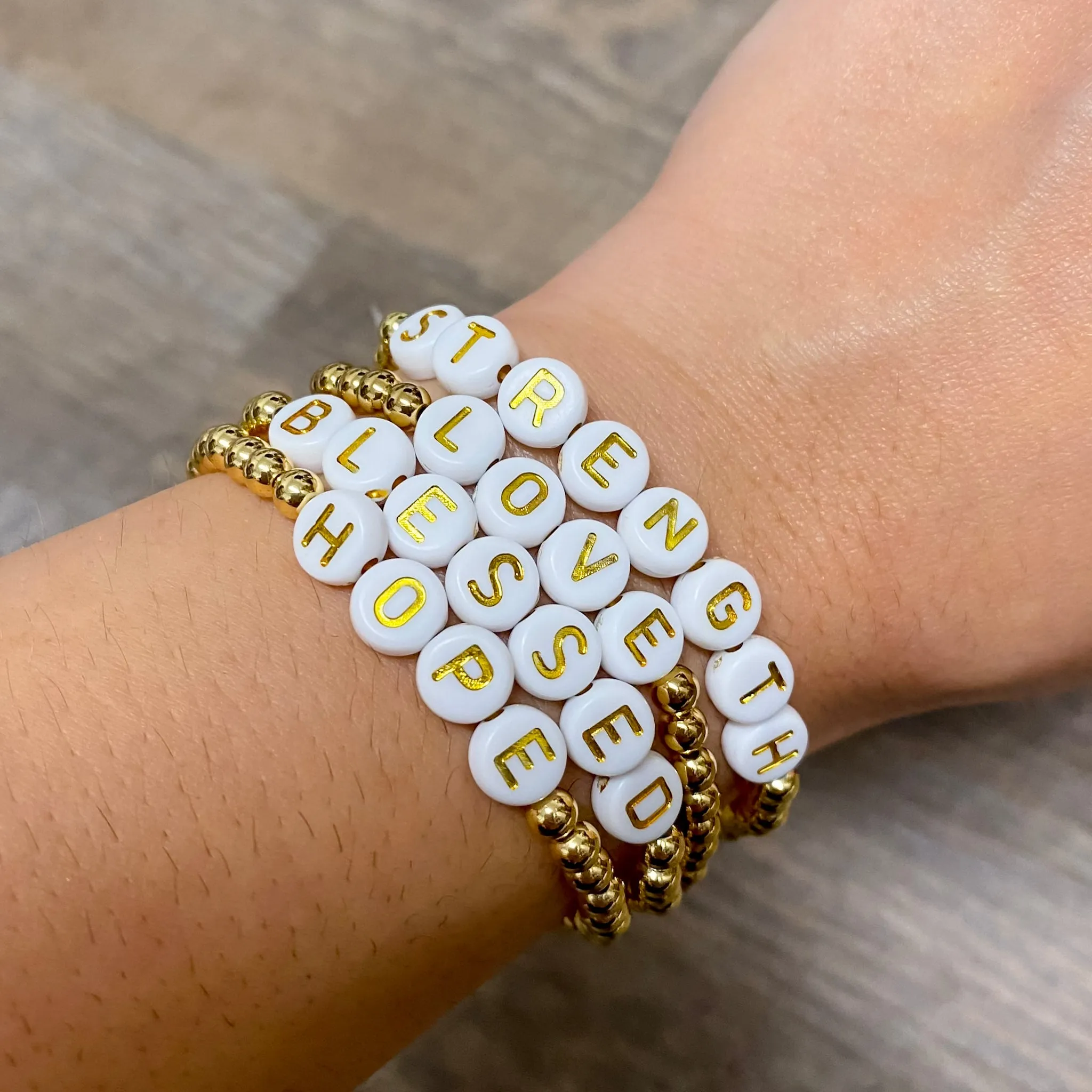 BLESSED Beaded Bracelet