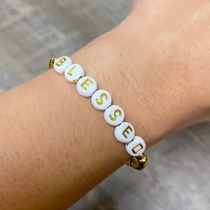 BLESSED Beaded Bracelet