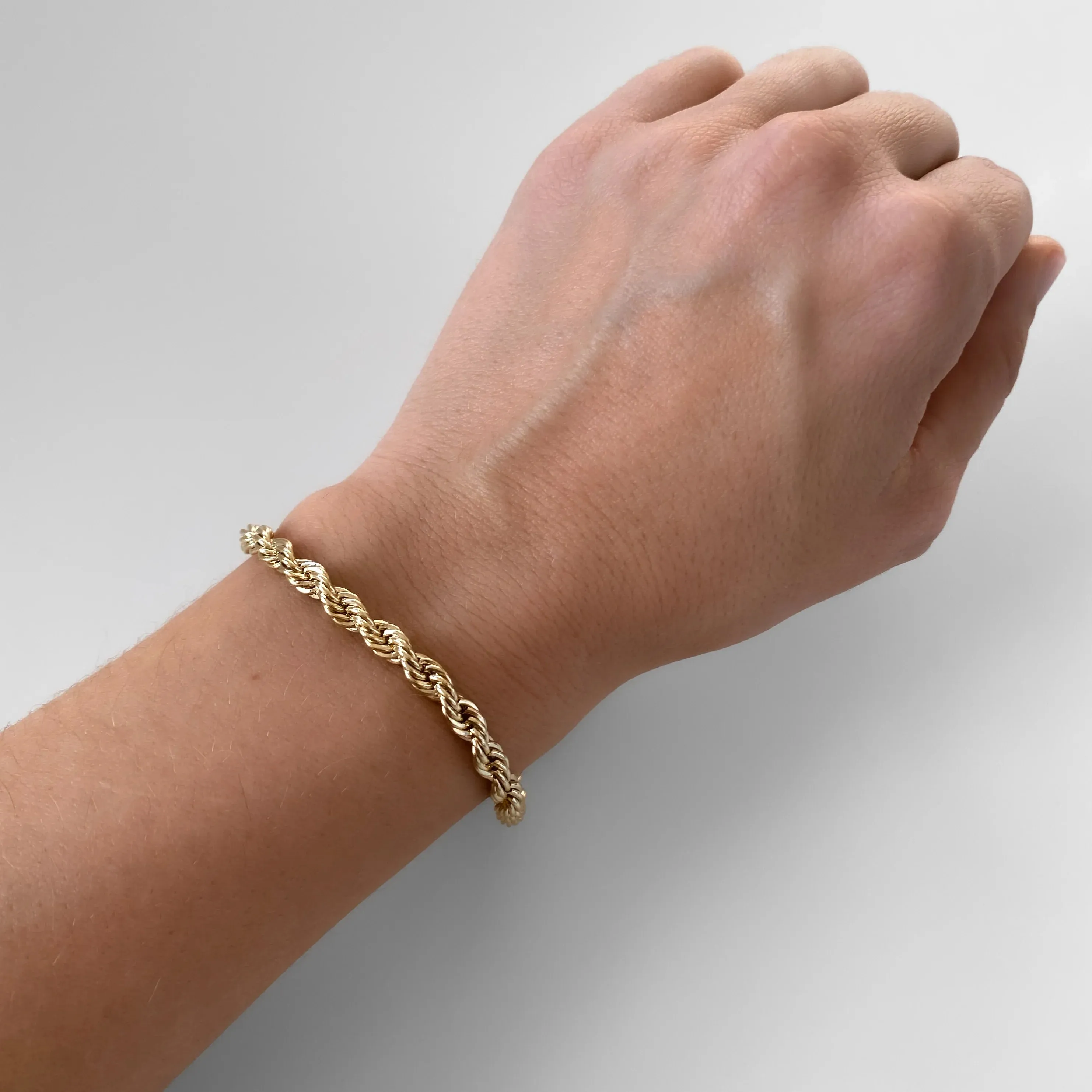 Bowie Rope Bracelet Rhodium Plated | THATCH