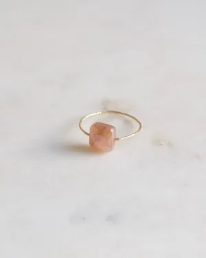 Chocolate moonstone ring