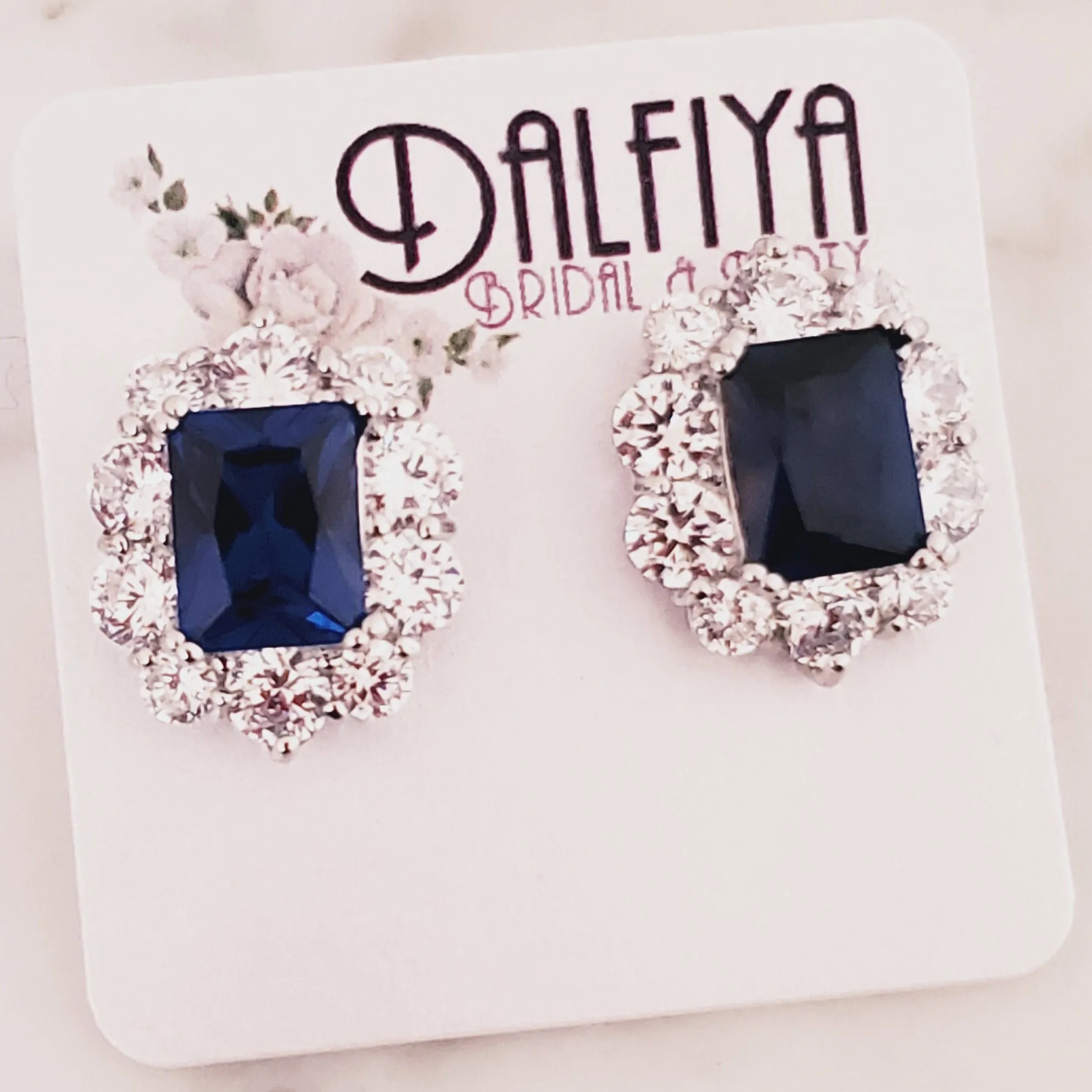 CZ Stud Wedding Earrings
