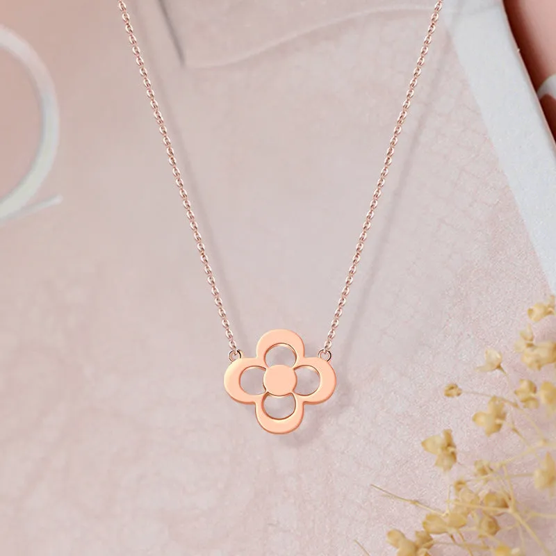 Four-leaf Clover Silver Necklace