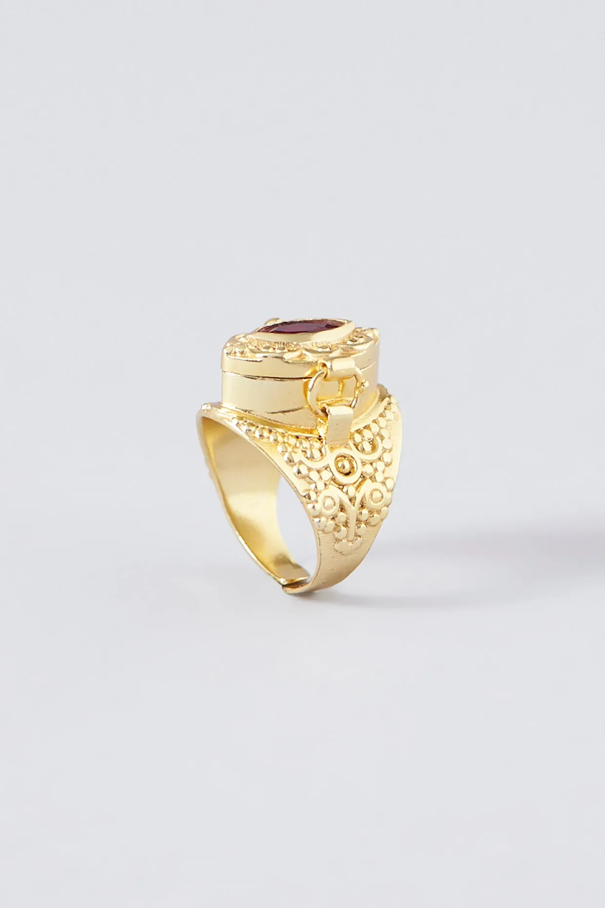 Garnet Poison ring