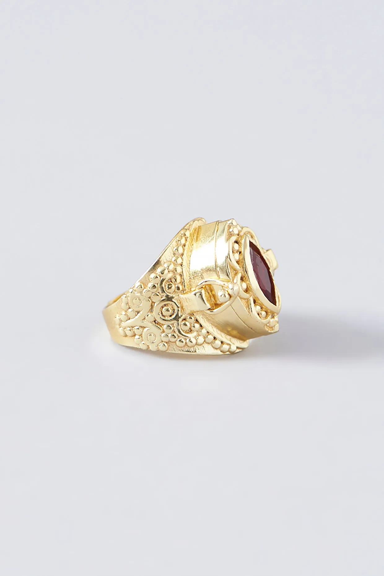 Garnet Poison ring