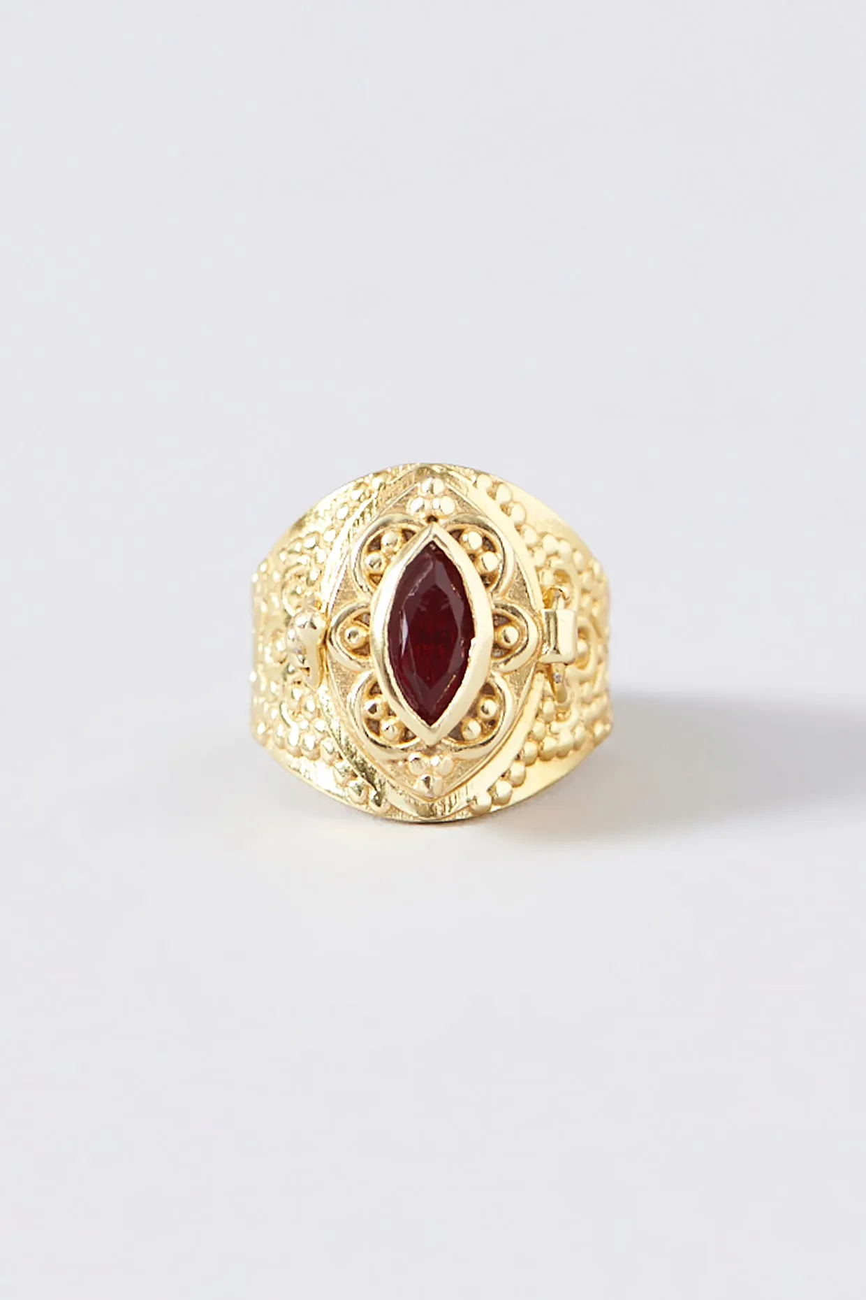 Garnet Poison ring