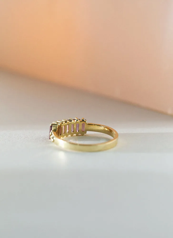 Gigi rhodolite 14k gold ring