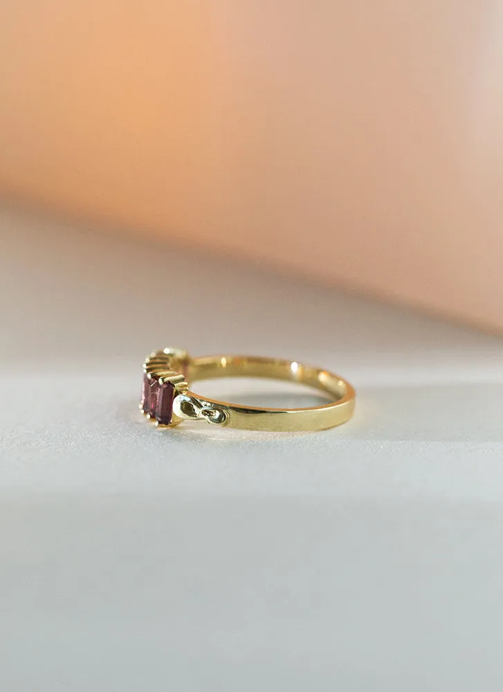 Gigi rhodolite 14k gold ring