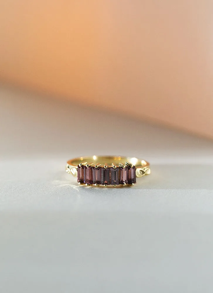 Gigi rhodolite 14k gold ring