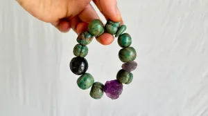 Guatemalita & Fluorite Beaded Bracelet. 2023