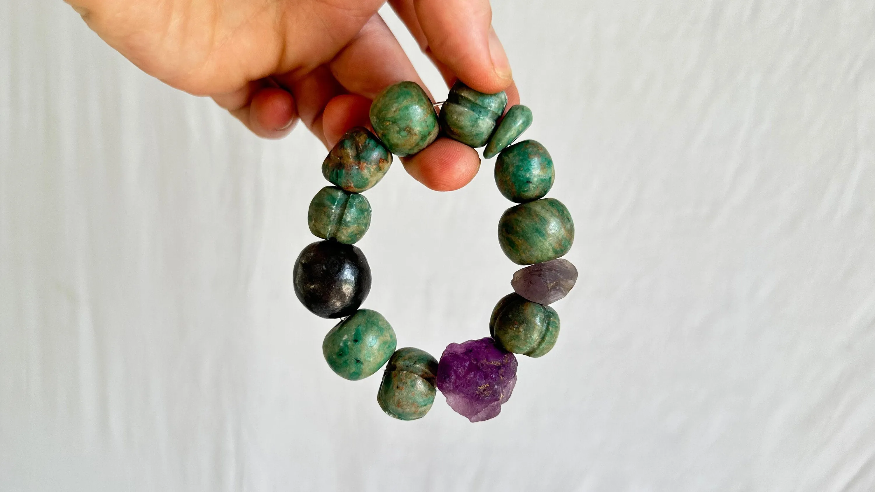 Guatemalita & Fluorite Beaded Bracelet. 2023