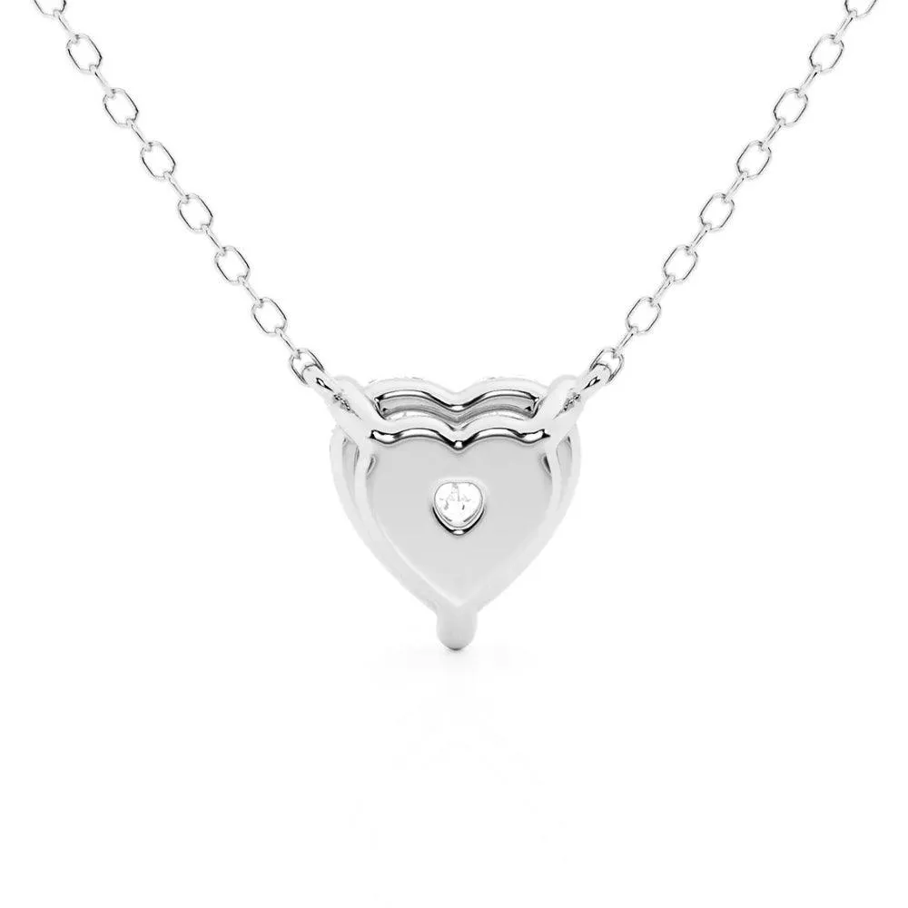 Heart Cut Moissanite Solitaire Pendant Necklace