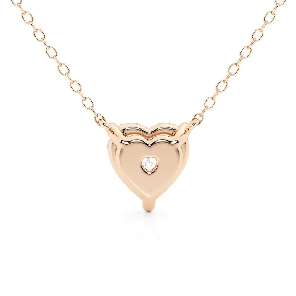 Heart Cut Moissanite Solitaire Pendant Necklace