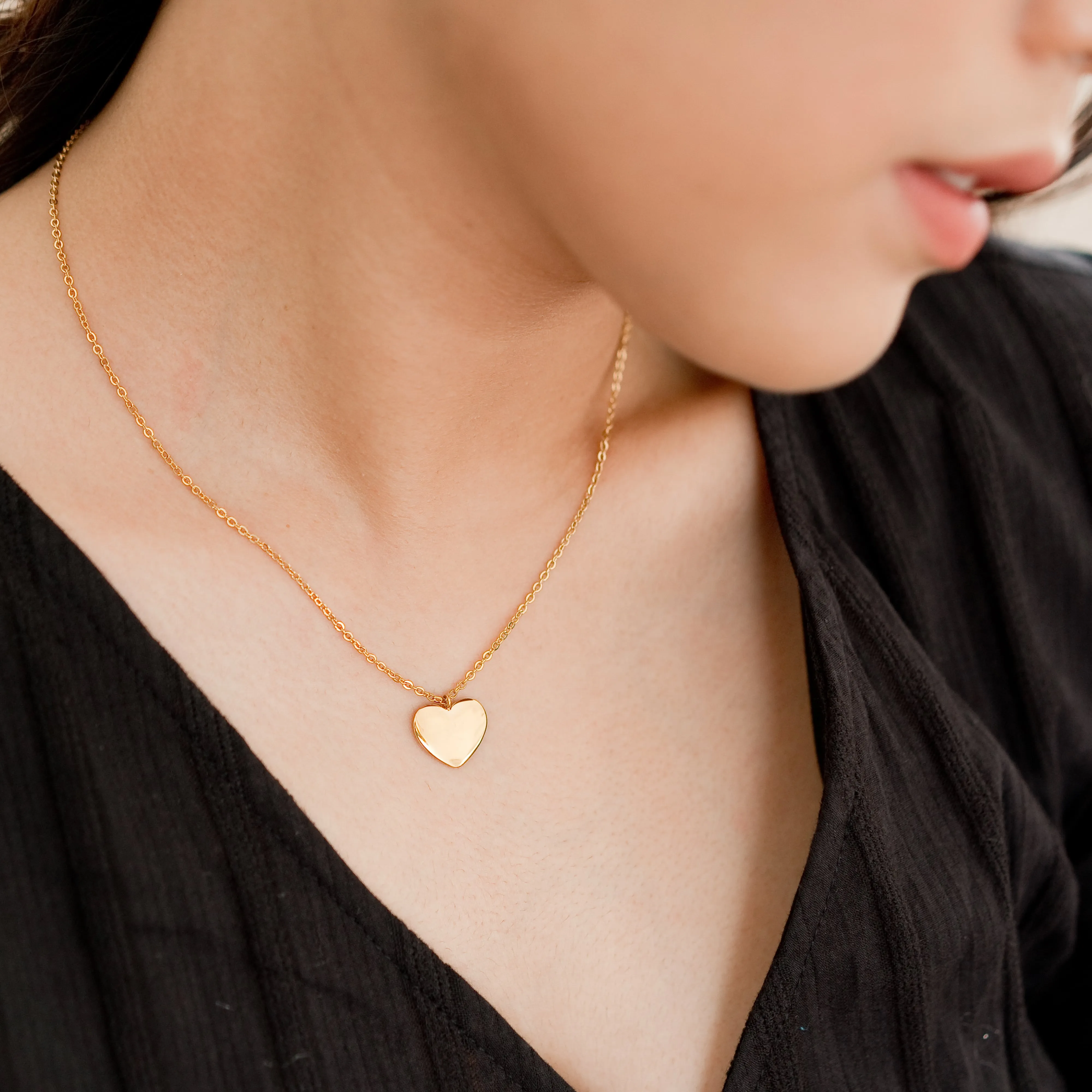 Heart Pendant Necklace (Non-Detachable)