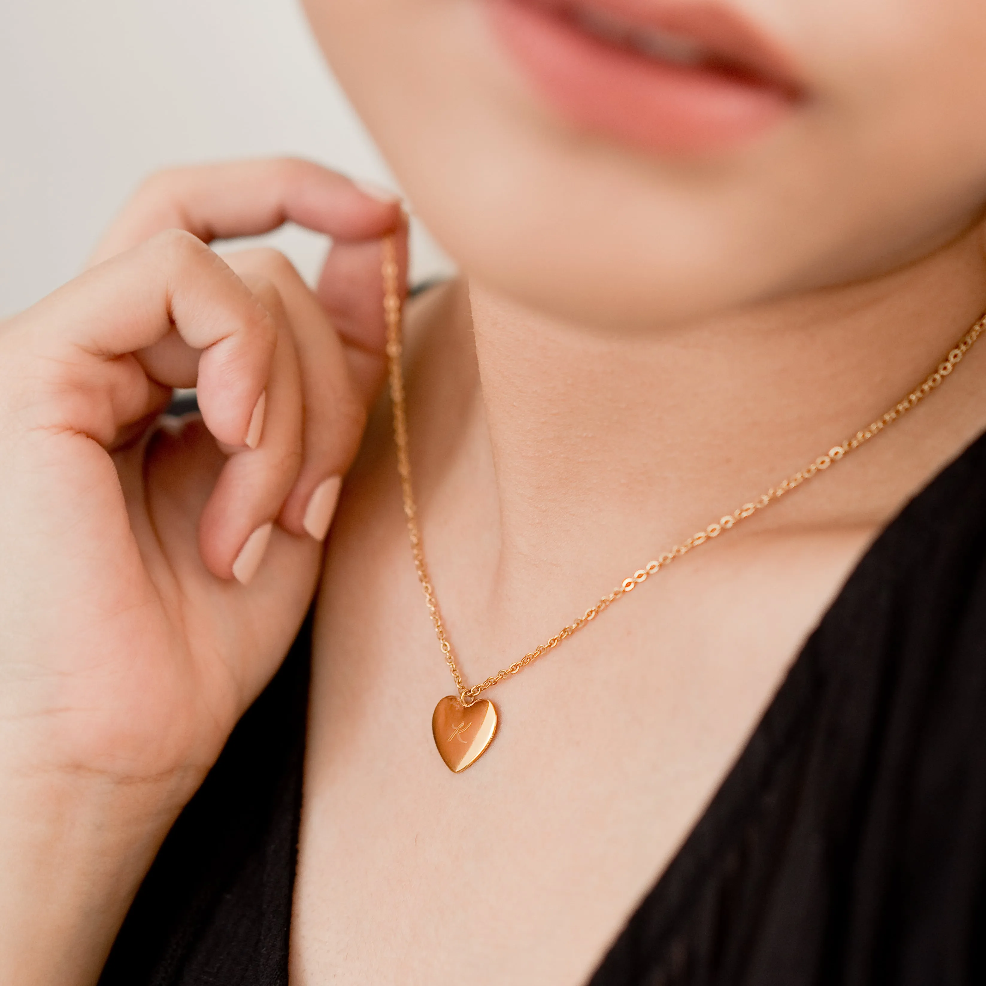 Heart Pendant Necklace (Non-Detachable)