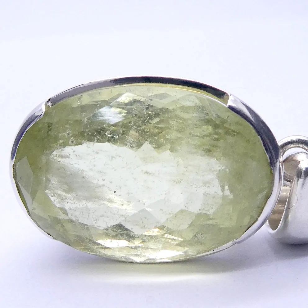 Heliodor Pendant, Golden Beryl, Faceted Oval, 925 Sterling Silver p1