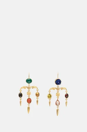 Ornamental Scroll Balance Drop Earrings