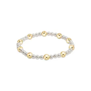 pearl sincerity pattern 4mm bead bracelet 6mm gold