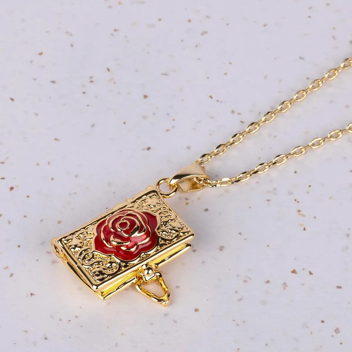 Rose Bud Locket Necklace