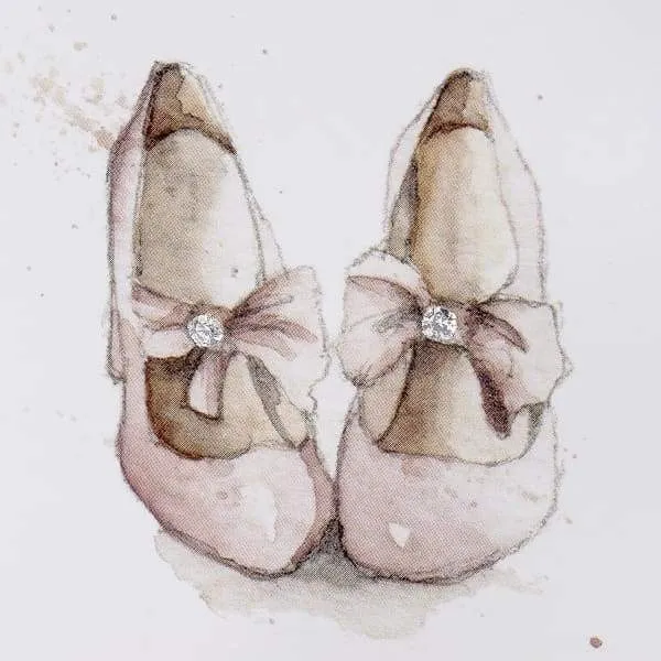 Special Daughter Party Shoes Silver Earring On Designer Card by Crumble and Core